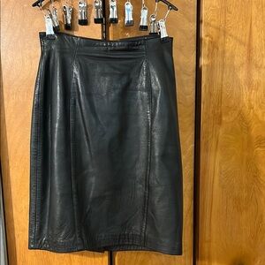 Lord and Tayor Black Leather Mini Skirt, Butter Soft and chick Leather , Size 6